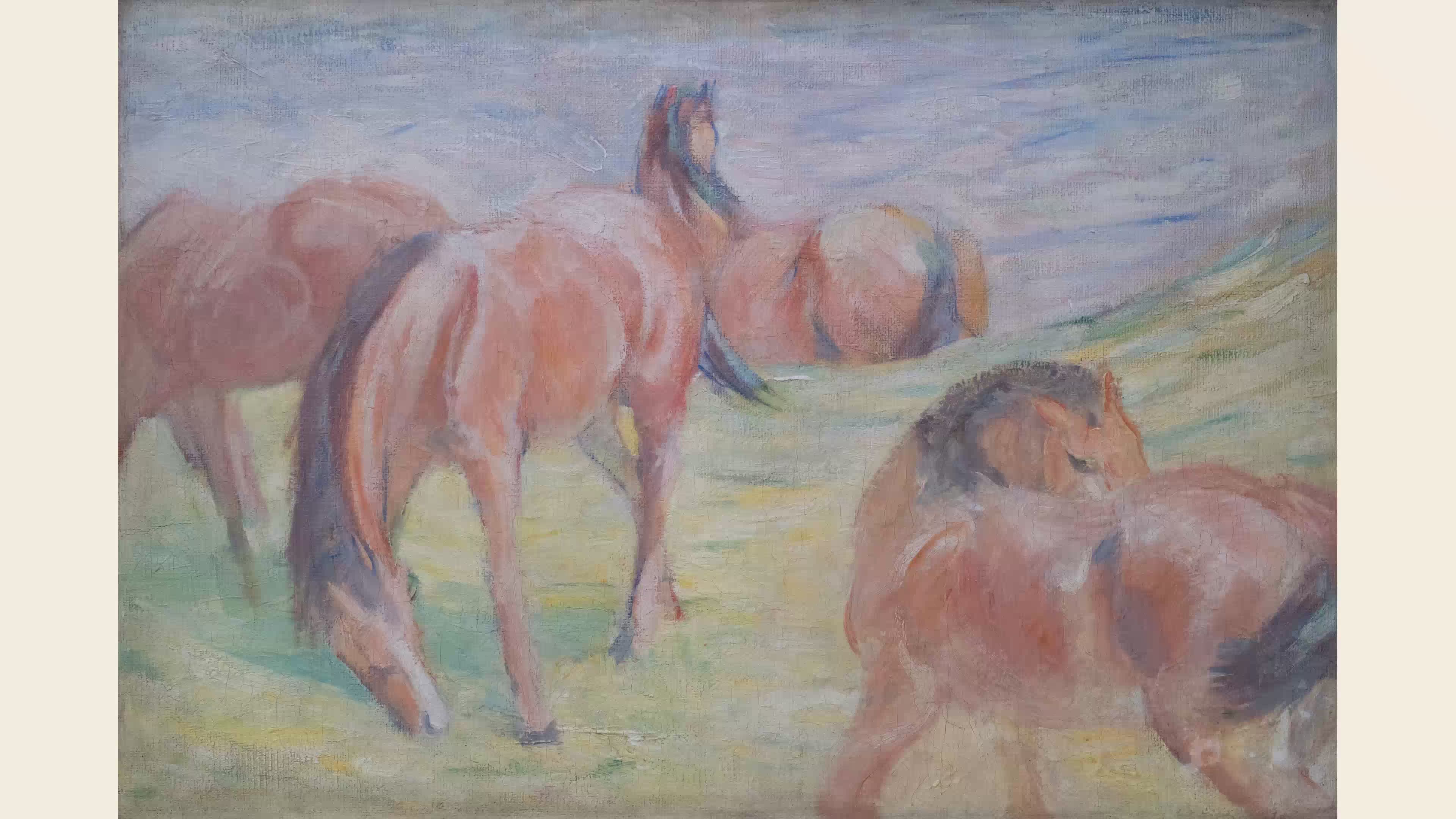 Franz Marc, Weidende Pferde I, 1910